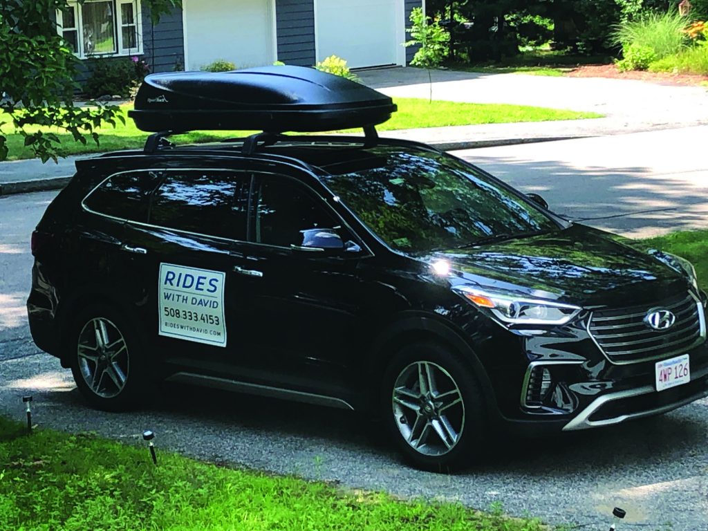 Our 2017 Hyundai Santa Fe Limited Ultimate has seating for five plus driver, and a roof rack if needed. 